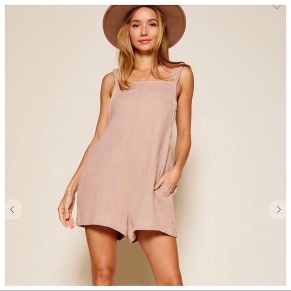 Klara Sleeveless 100% cotton Nightingale Romper - Picture 3 of 3